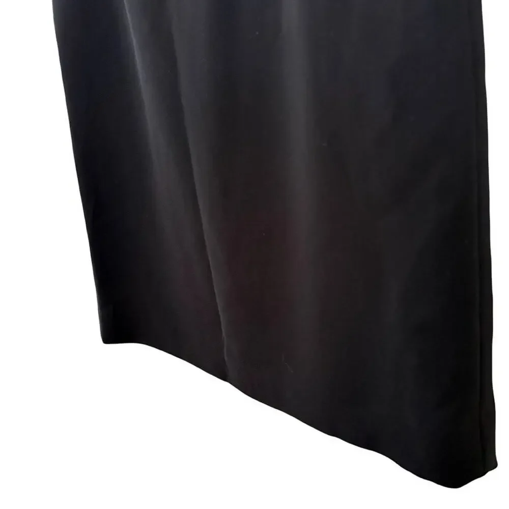Kasper Black Plum Trim Career Skirt & Suit Jacket Blazer Lined 2 Piece Set sz 8